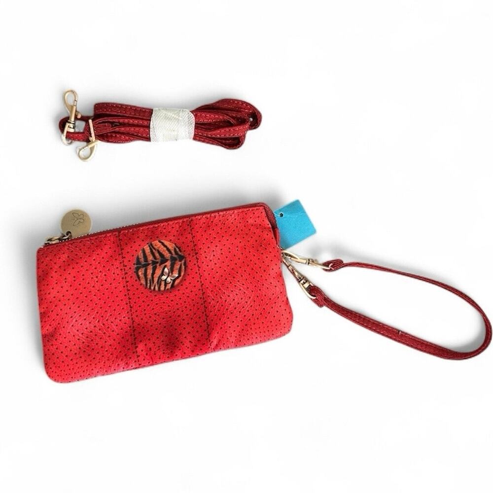 by the moon by Salomé Falcón Red Convertible Wristlet Crossbody Bag Dotted